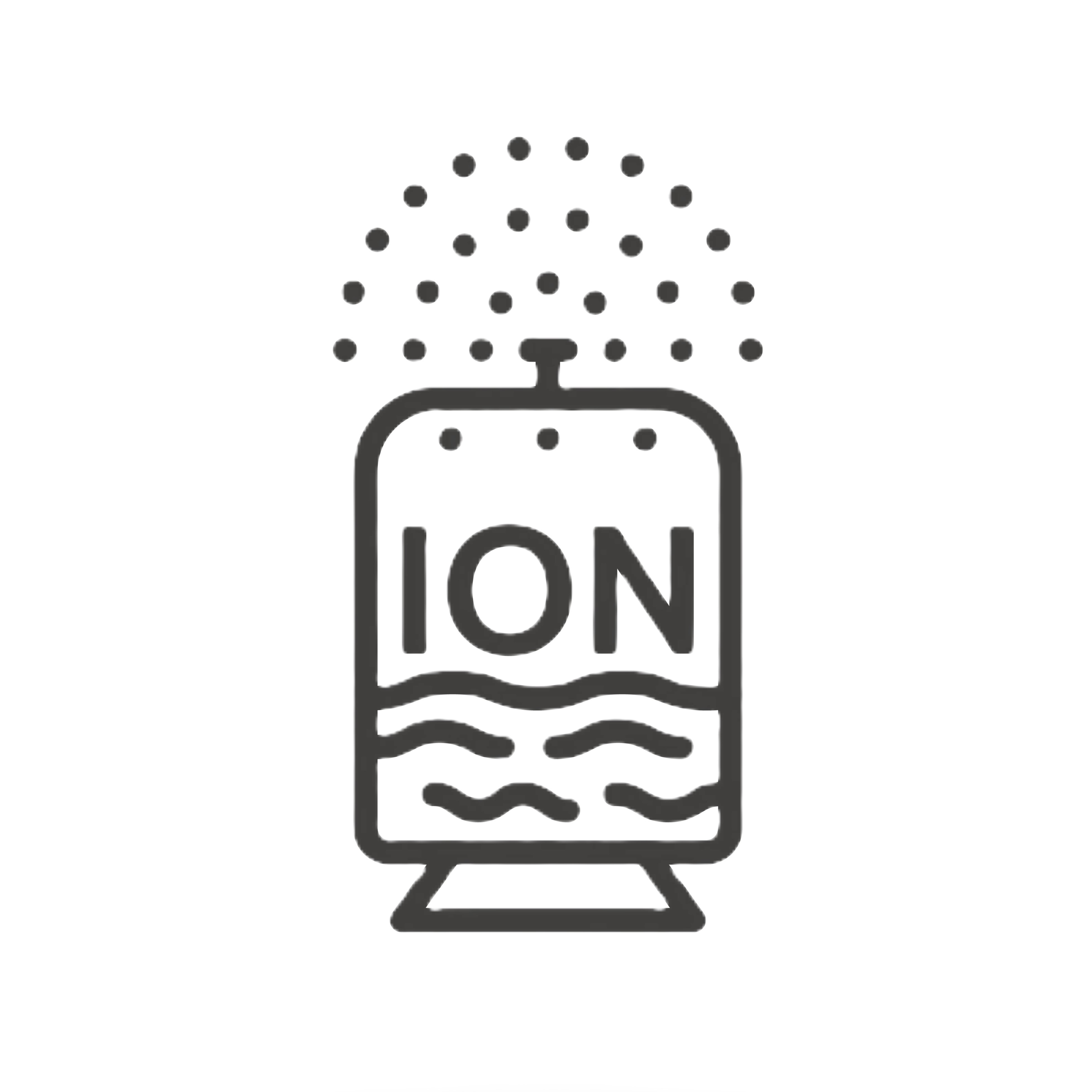 Icon of an ion active air purifier