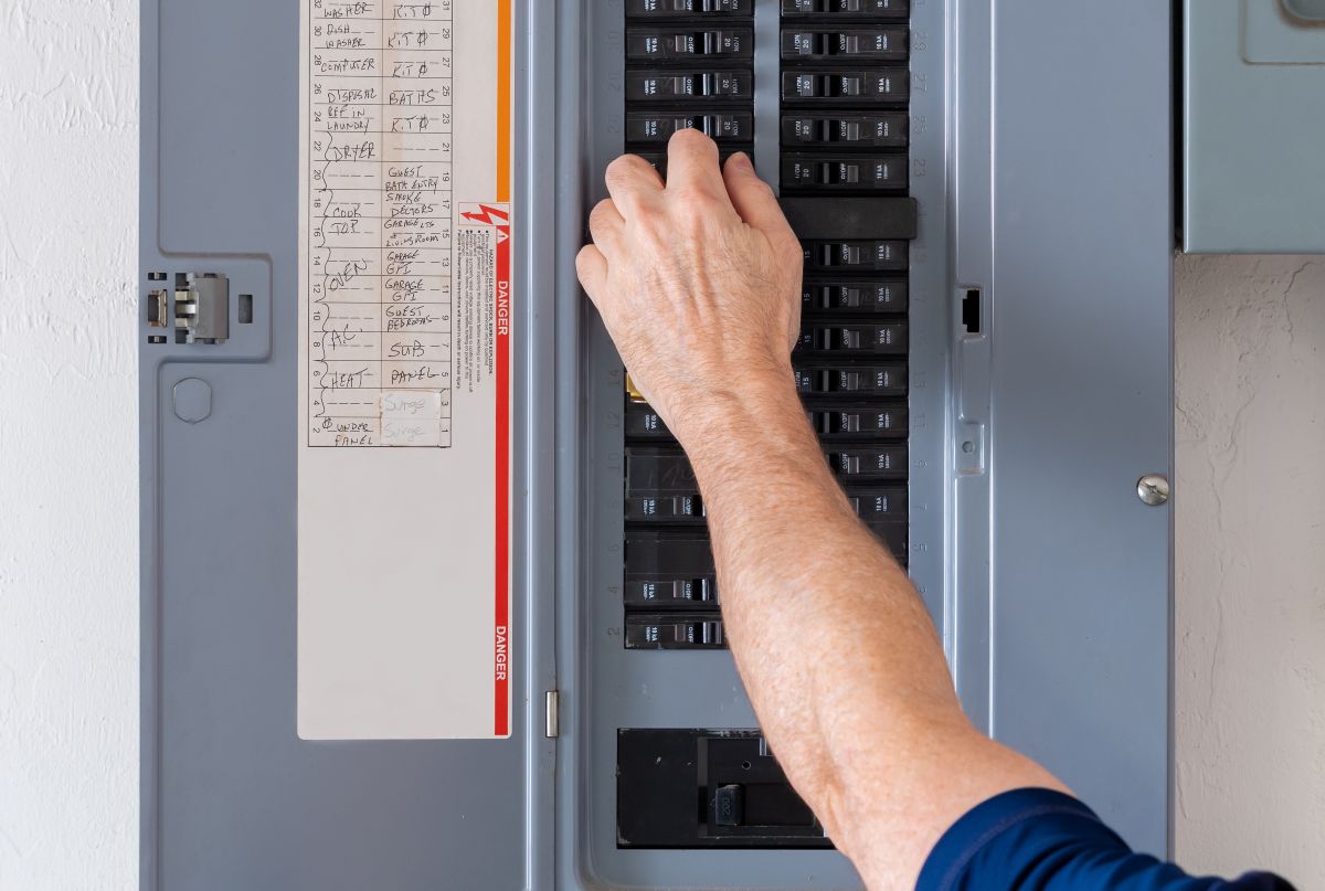 Electric panel open