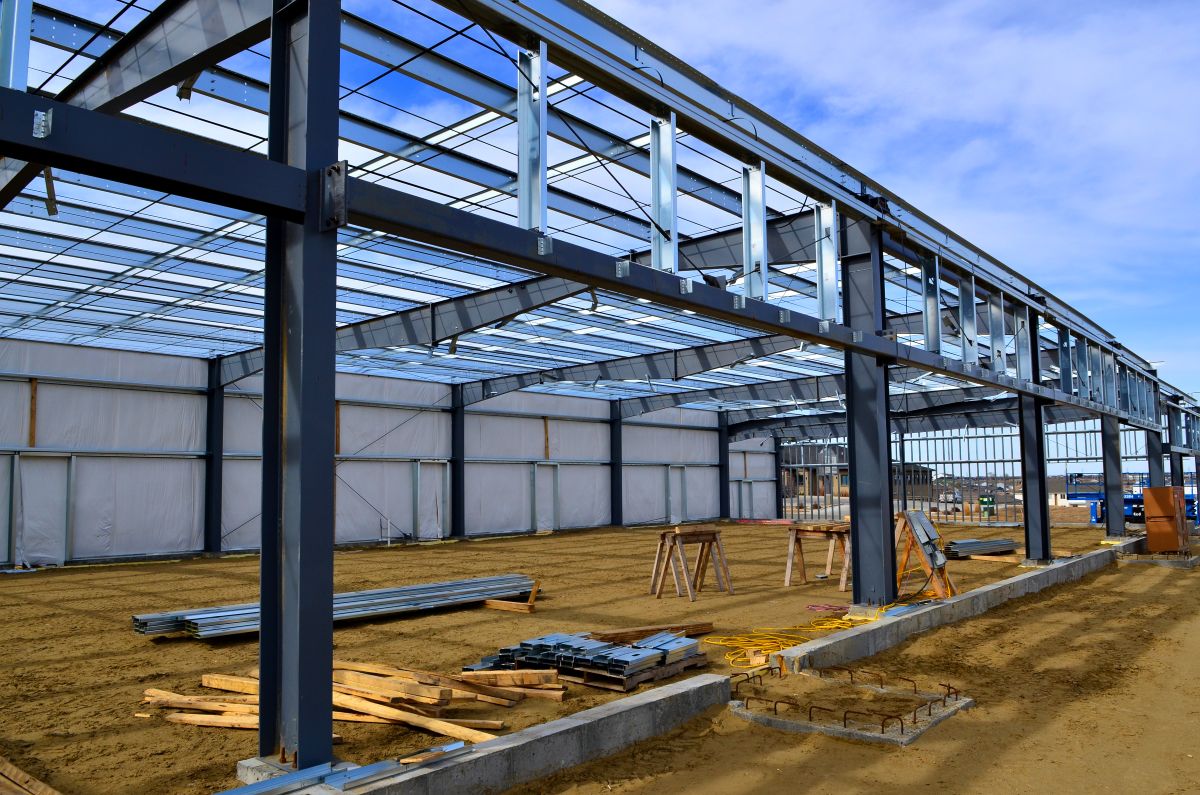 construction of a strip mall