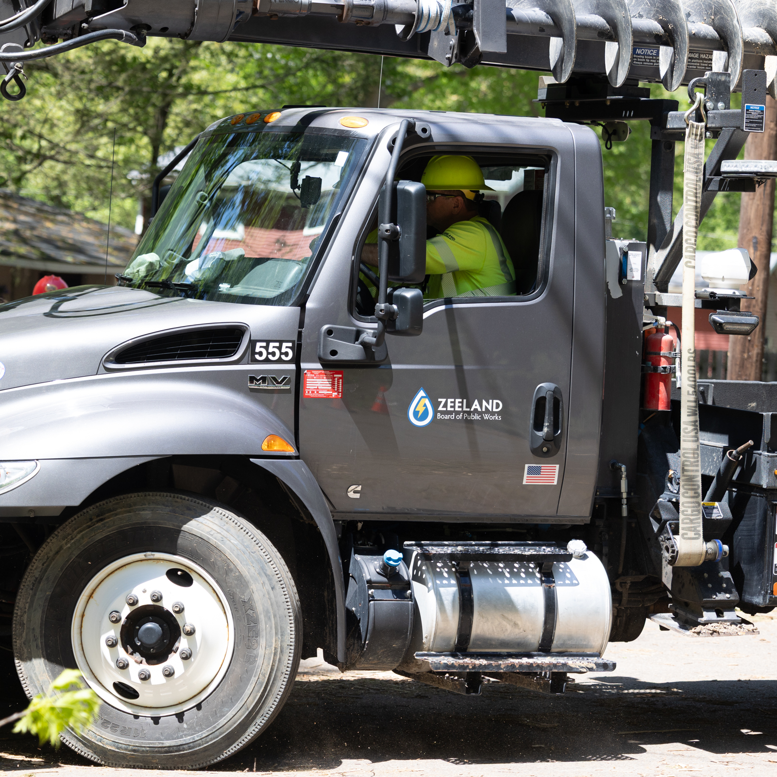 Zeeland BPW bucket truck at Waukazoo Woods