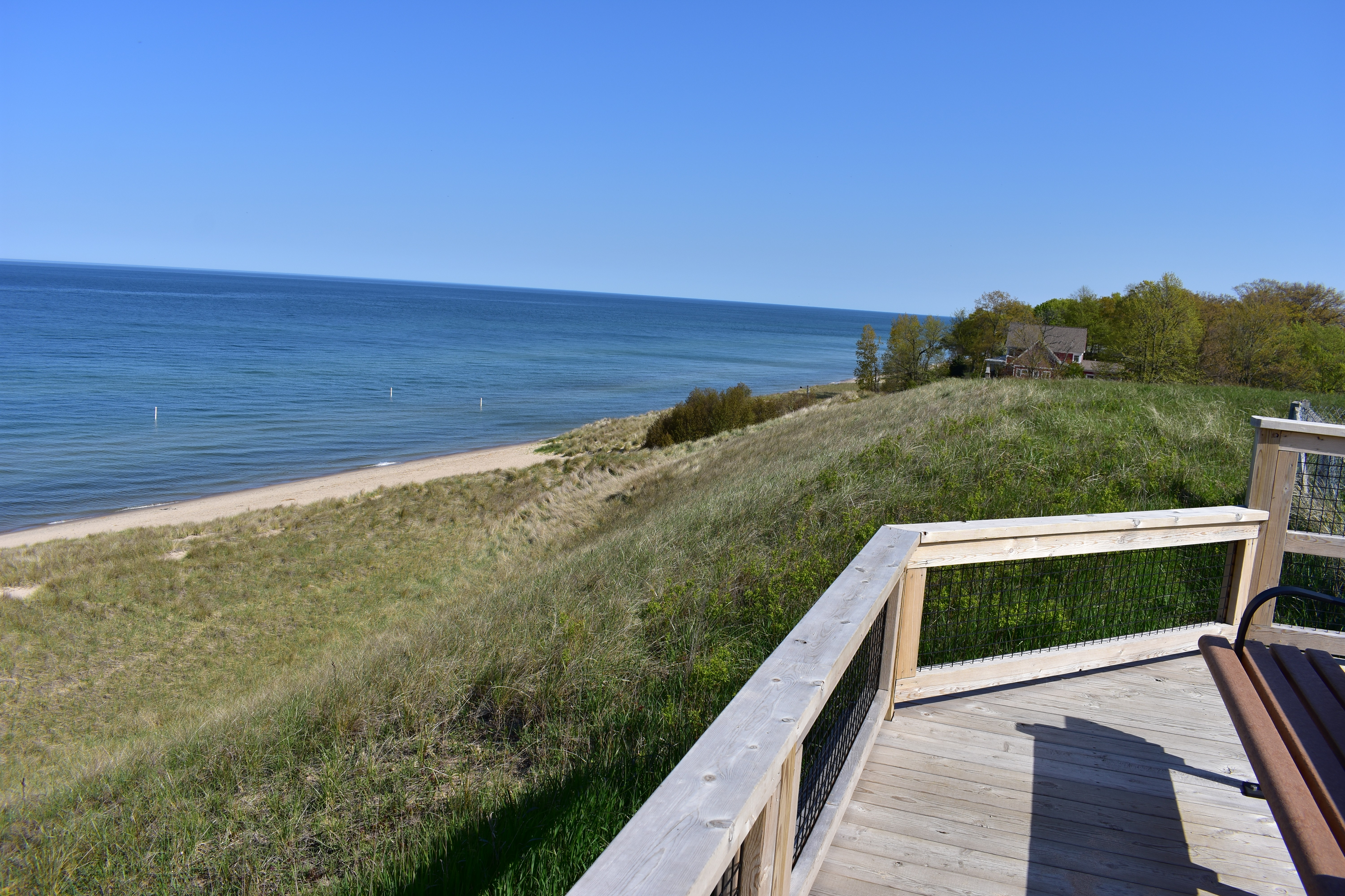 View of Lake Michigan from Tunnel Park overlook