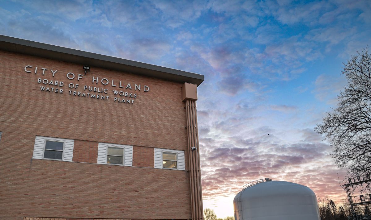 Holland Water Treatment Plant at sunrise