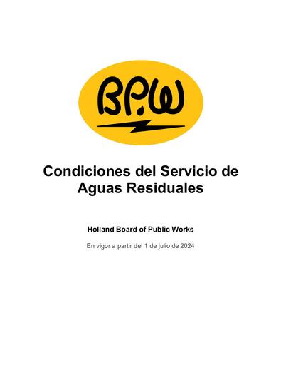 Terms of Service Wastewater - Espanol