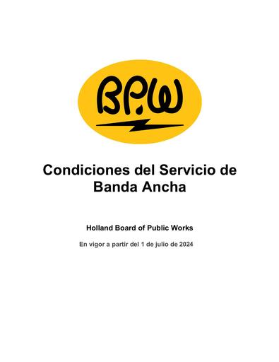 Terms of Service Broadband - Espanol