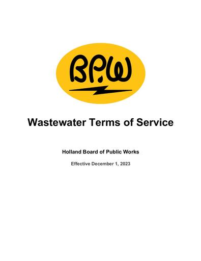Terms of Service - Wastewater