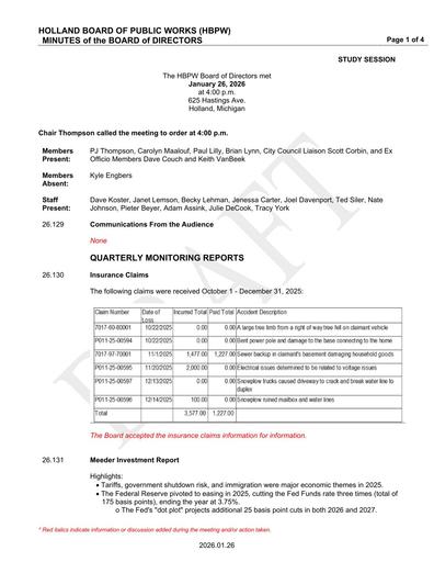 2026 01 26 Minutes