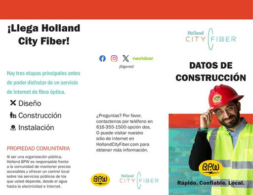 Holland City Fiber DATOS DE CONSTRUCCIÓN